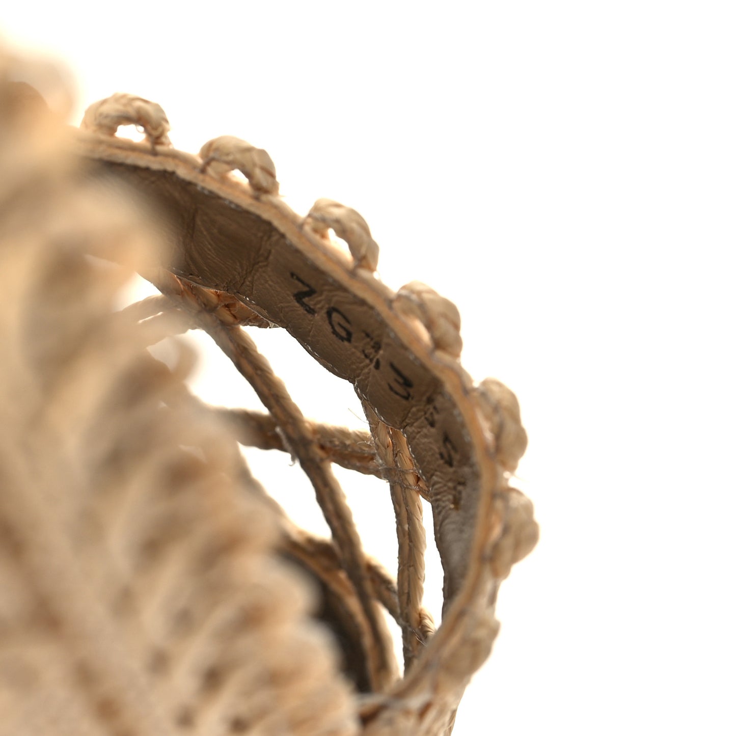 Raffia Fabric CC Espadrilles 37 Beige Black