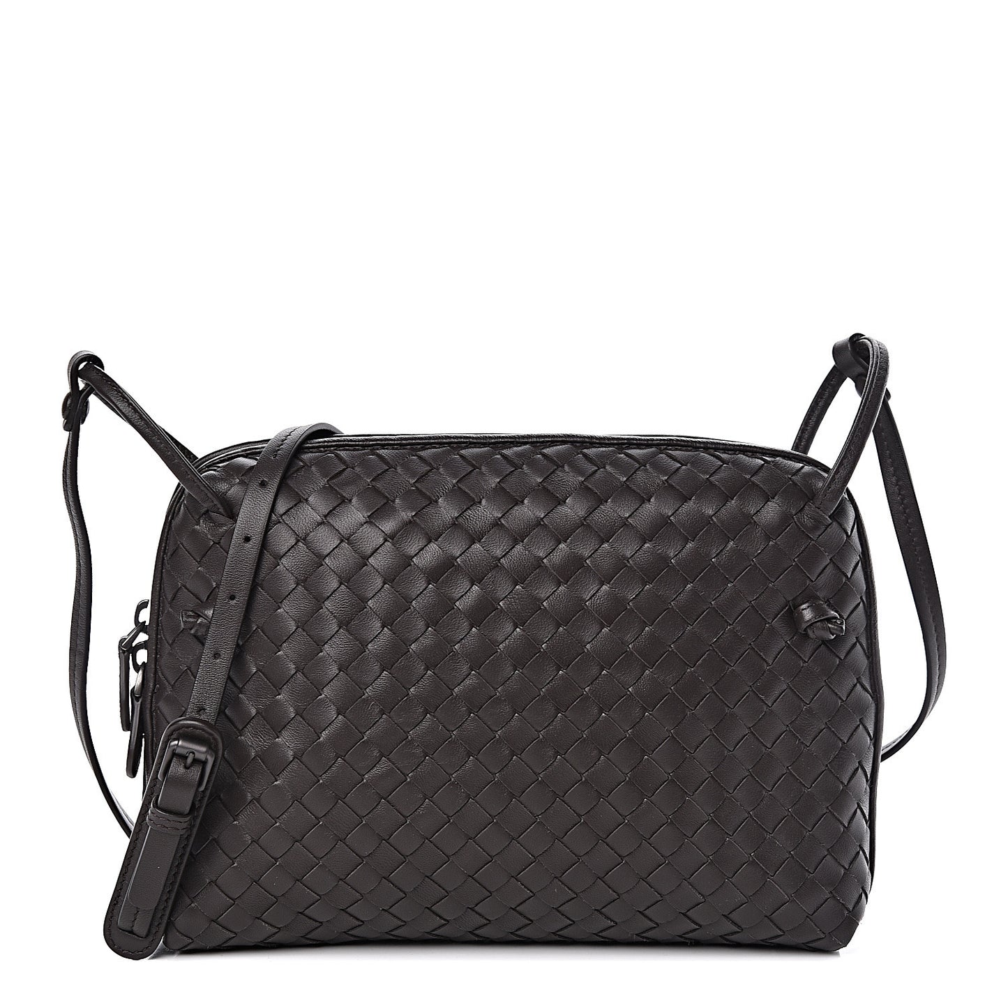 Nappa Intrecciato Pillow Crossbody Messenger Ebano