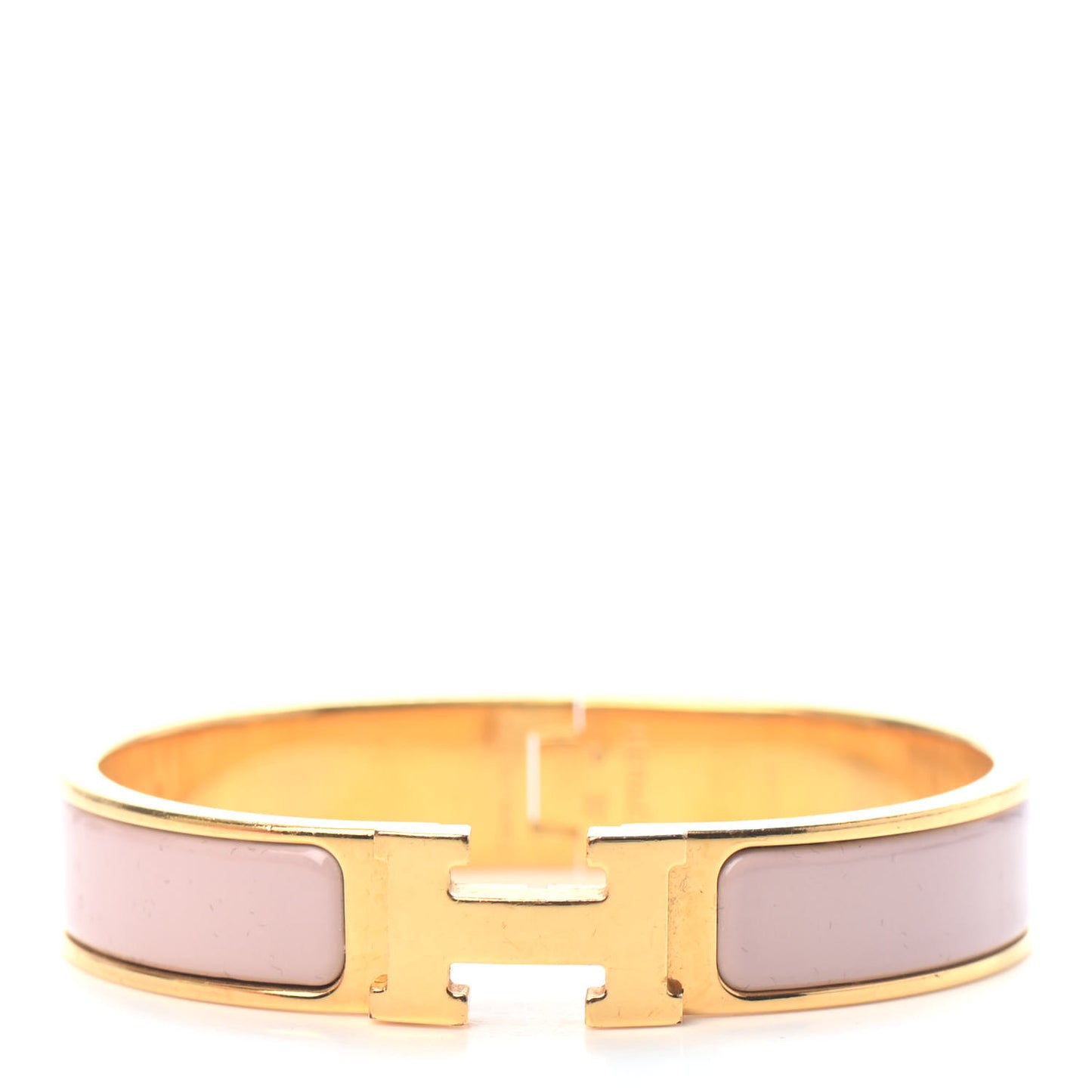 Enamel Narrow Clic Clac H Bracelet PM Rose Dragee