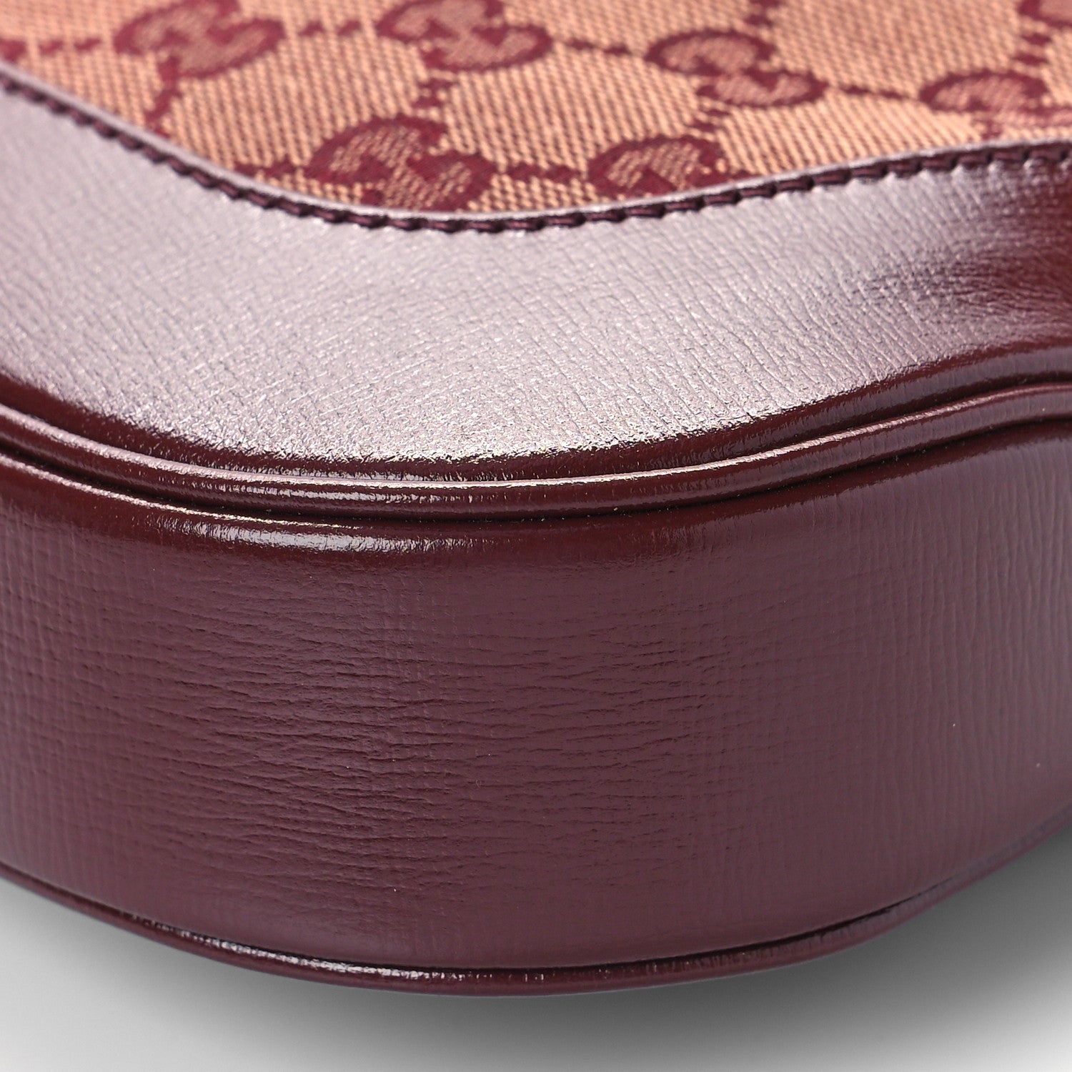 Gucci Monogram Azalea Calfskin Web Small Jackie 1961 Hobo Sahara Rubino Chardonnay 9 of 9