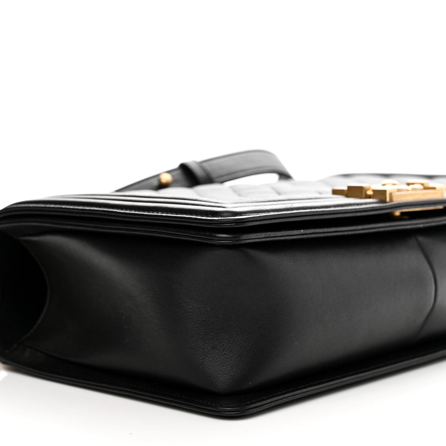 Calfskin Quilted New Medium Boy Flap Black