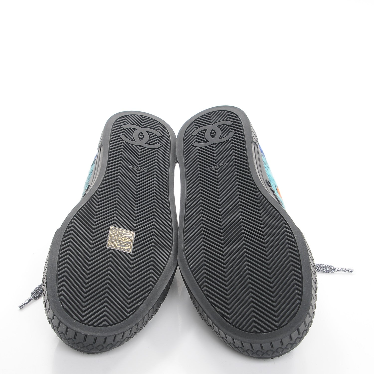 Chanel Tweed Low Top Sneakers 39 Multicolor Black 5 of 9