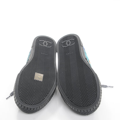 Chanel Tweed Low Top Sneakers 39 Multicolor Black 5 of 9