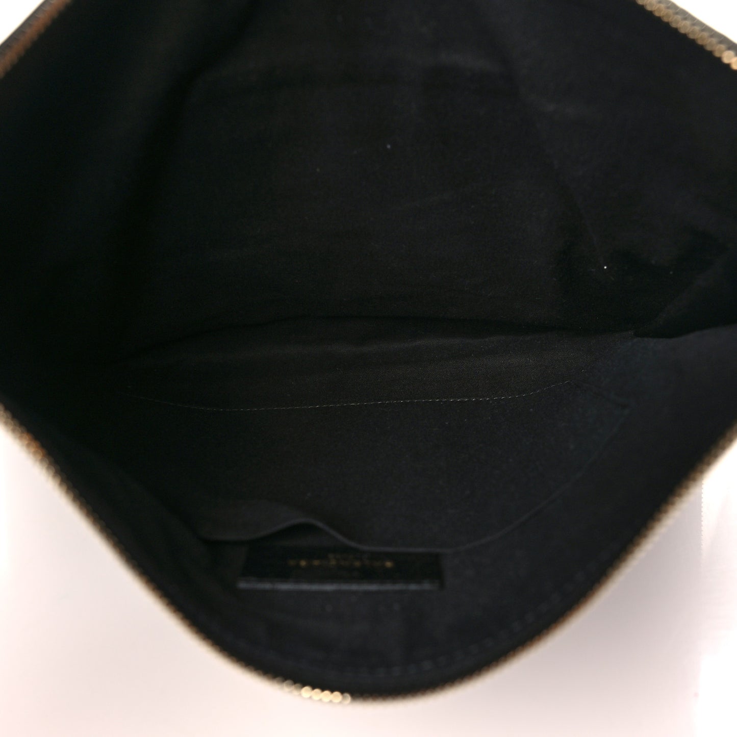 Agneau Giant 12 Gold Hardware Pouch Clutch Black