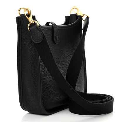 Hermes Taurillon Clemence Evelyne TPM Black 3 of 11