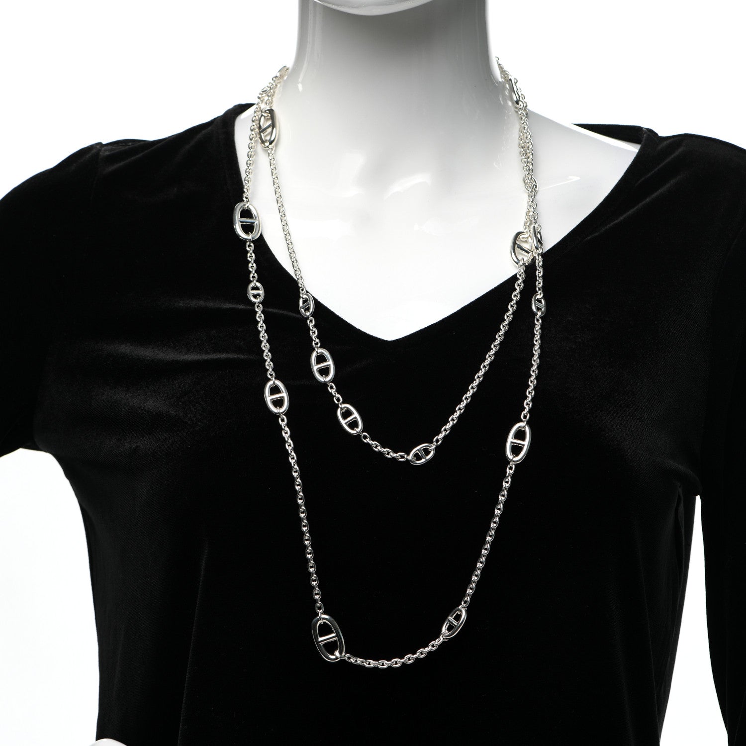 Hermes Sterling Silver Farandole Necklace 160 2 of 5