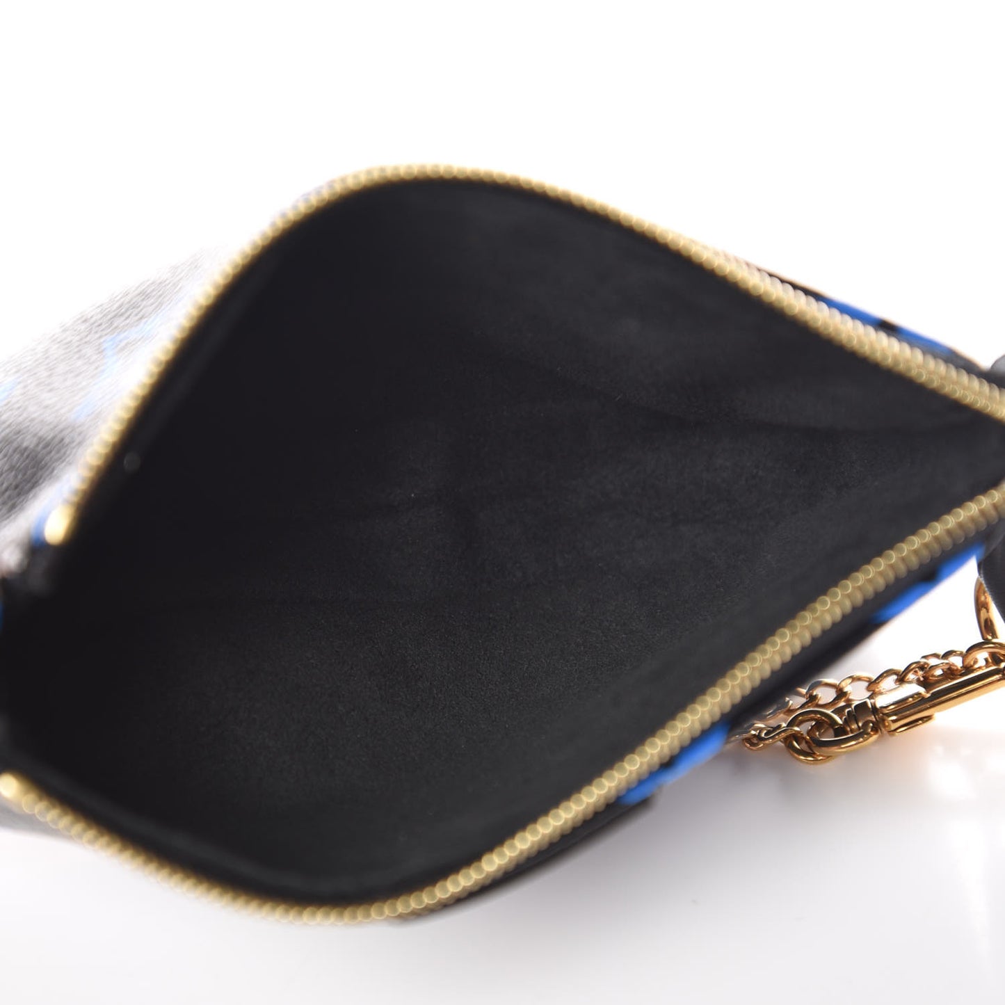 Colored Monogram Mini Pochette Accessories Blue Black