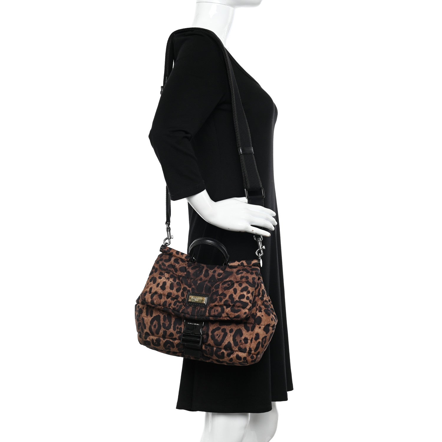 Dolce & Gabbana Nylon Leopard Print Miss Sicily 1390192 – FASHIONPHILE