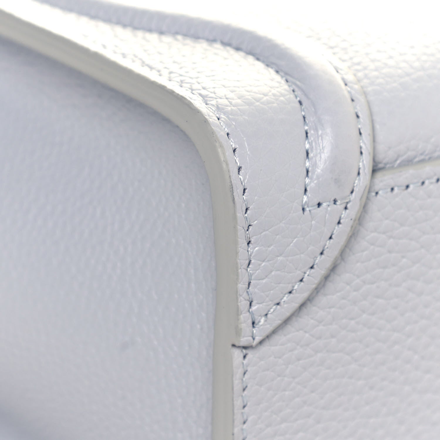 Celine Drummed Calfskin Nano Luggage Pearl 12 of 14