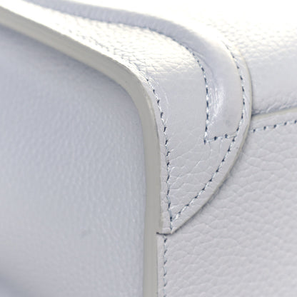 Celine Drummed Calfskin Nano Luggage Pearl 12 of 14