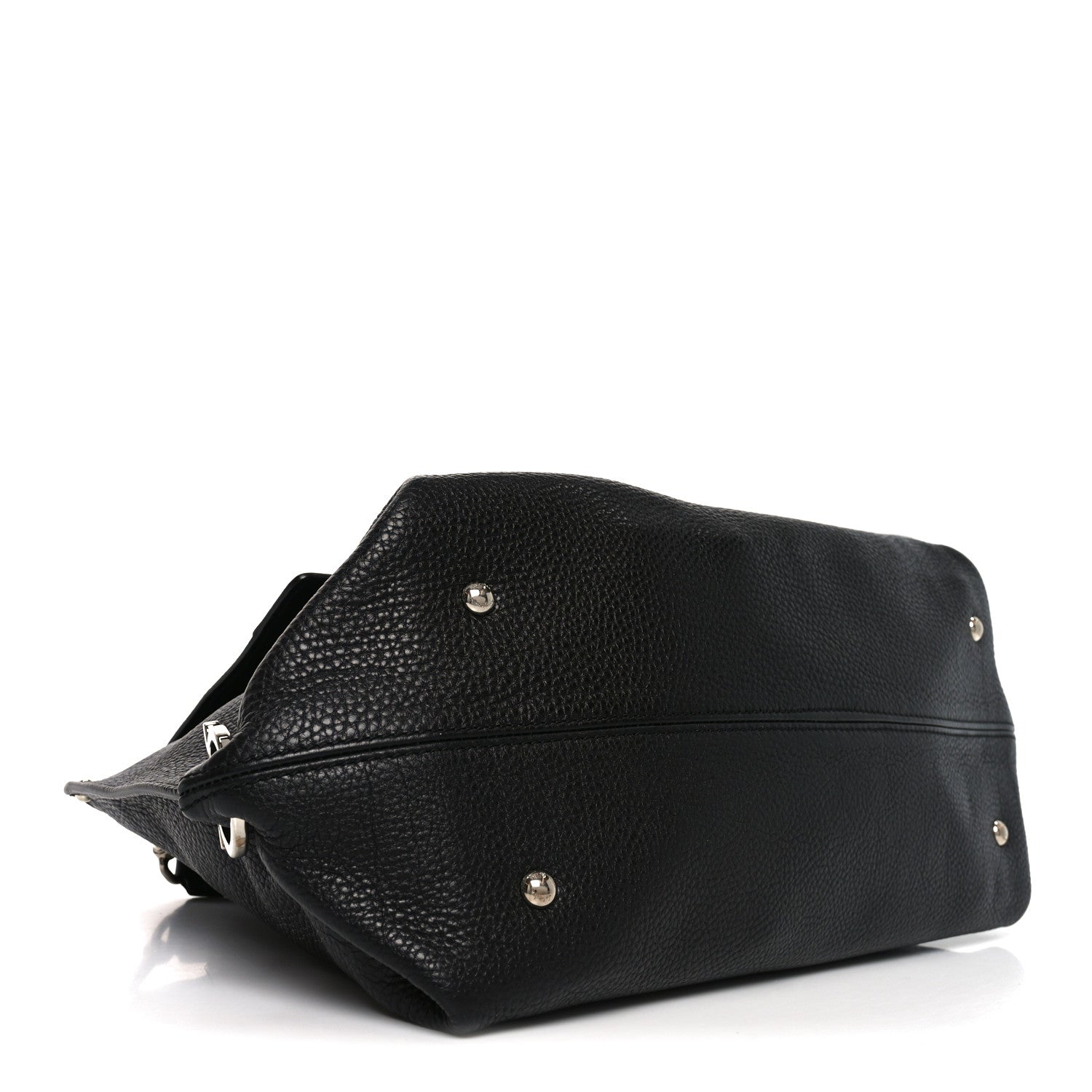 Salvatore Ferragamo Calfskin Large Sofia Shoulder Bag Black 4 of 10