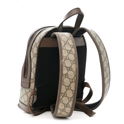 Gucci GG Supreme Monogram Calfskin Web Small Ophidia Day Backpack Beige Ebony New Acero 3 of 11