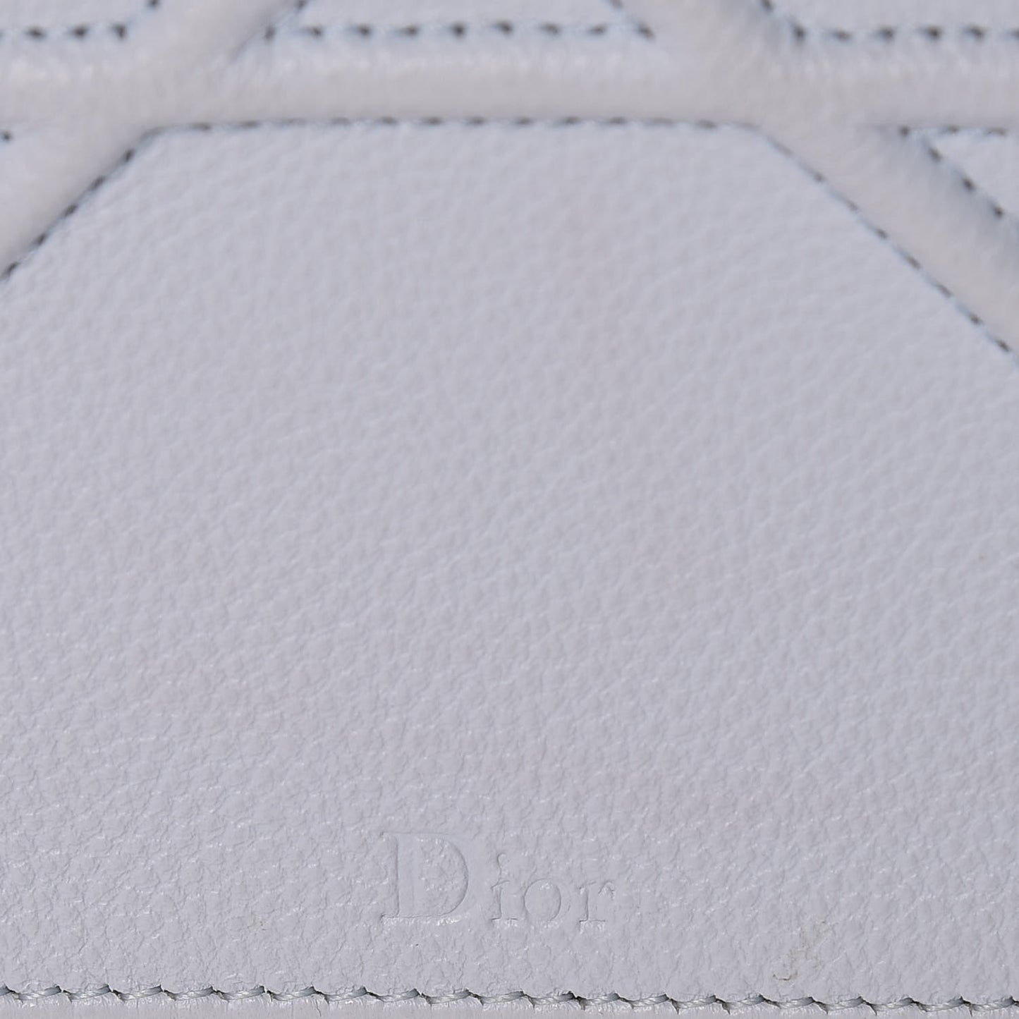 Grained Calfskin Diorama Wallet on Chain Pouch Light Blue
