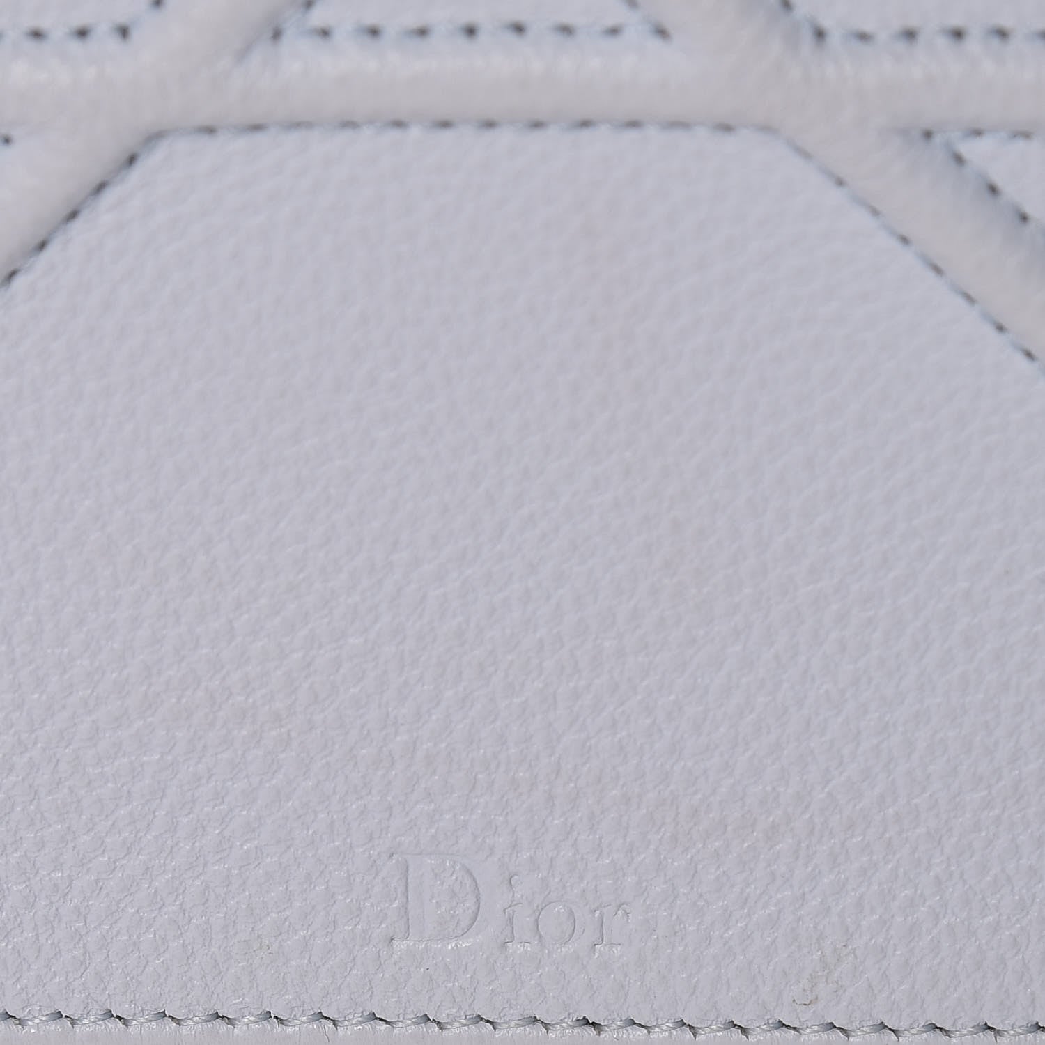 Christian Dior Grained Calfskin Diorama Wallet on Chain Pouch Light Blue 17 of 18