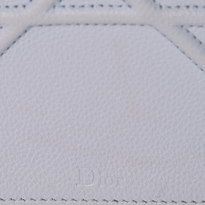 Christian Dior Grained Calfskin Diorama Wallet on Chain Pouch Light Blue 17 of 18