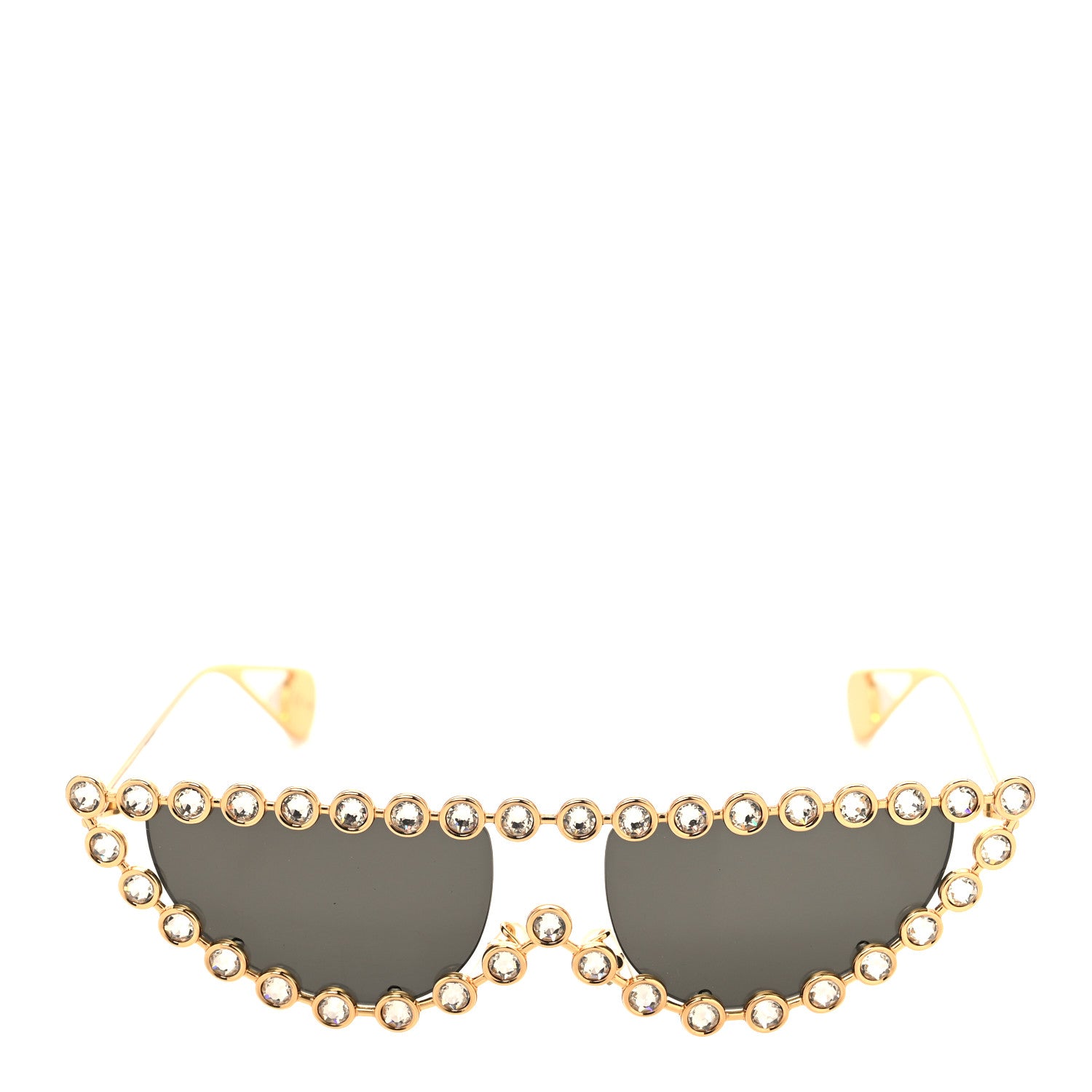 Gucci Metal Pearl Cat Eye Sunglasses GG0364S Gold 2 of 8