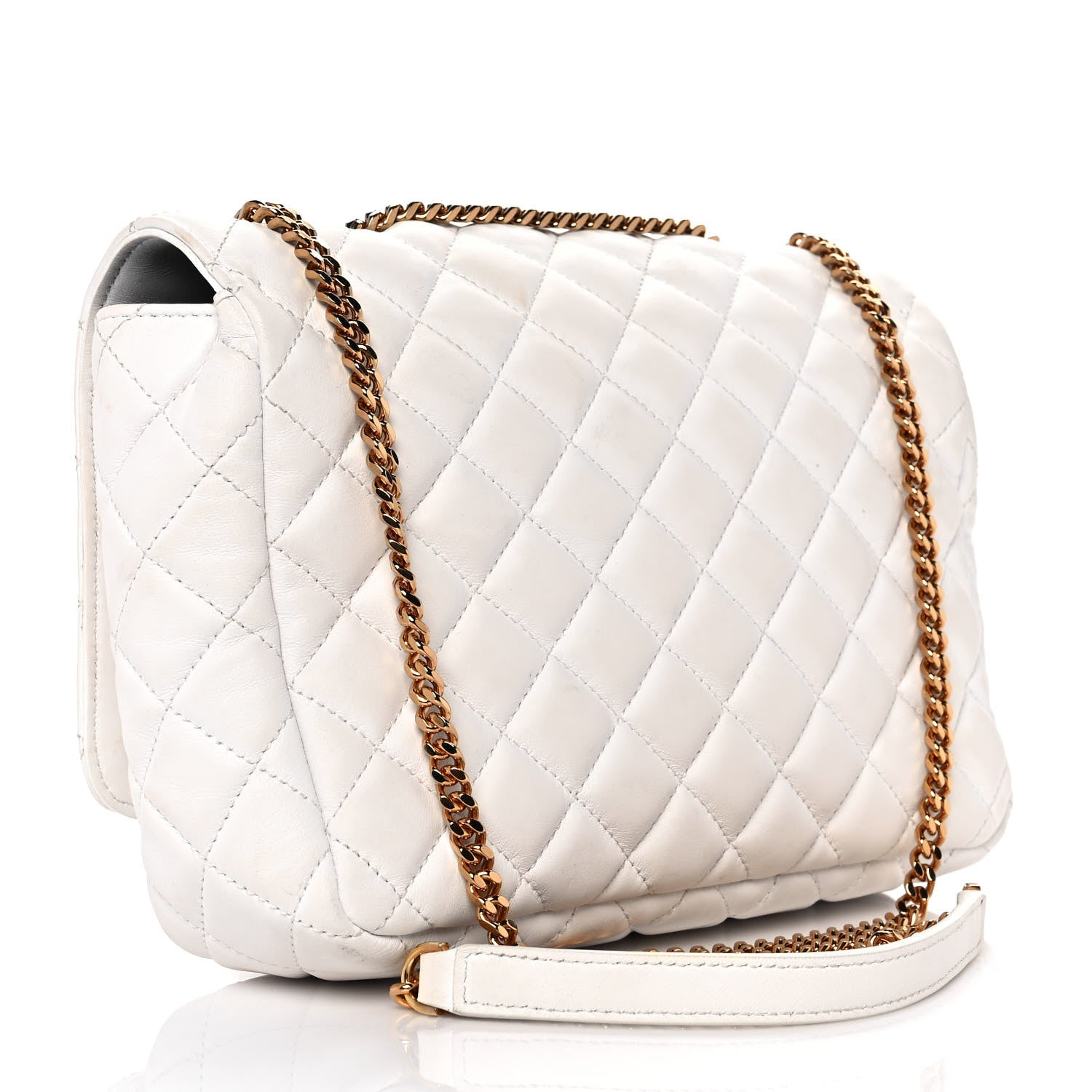 Versace Nappa Quilted Medusa Chain Crossbody White 2 of 10