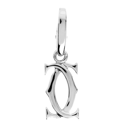 Cartier 18K White Gold Logo Charm 1 of 3