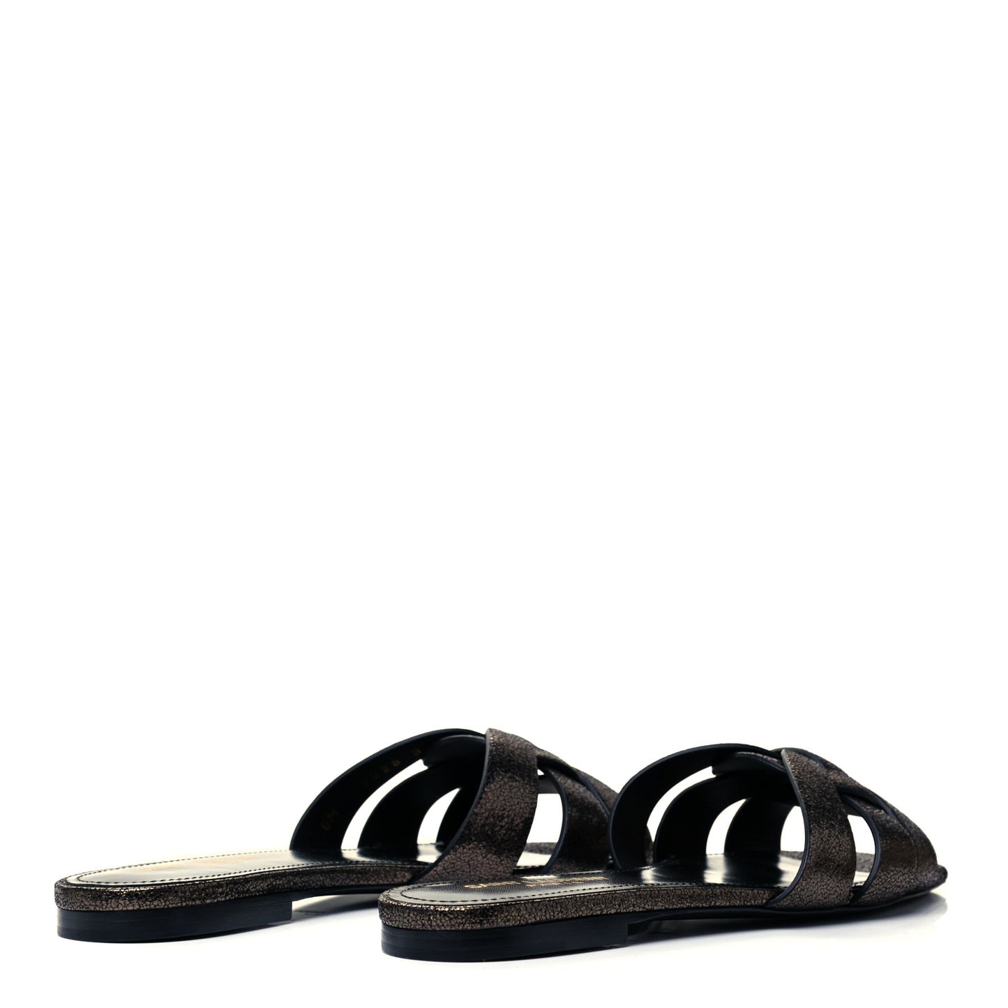 Evora Nu Pied 05 Slide Sandals 37 Black Gunmetal