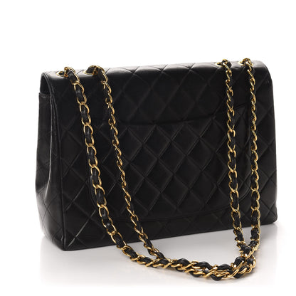 Chanel Lambskin Quilted Jumbo Single Flap Black 3 of 11