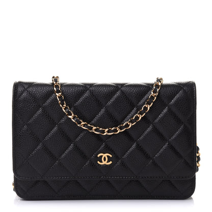 Chanel Caviar Quilted Wallet On Chain WOC Black 1 of 10