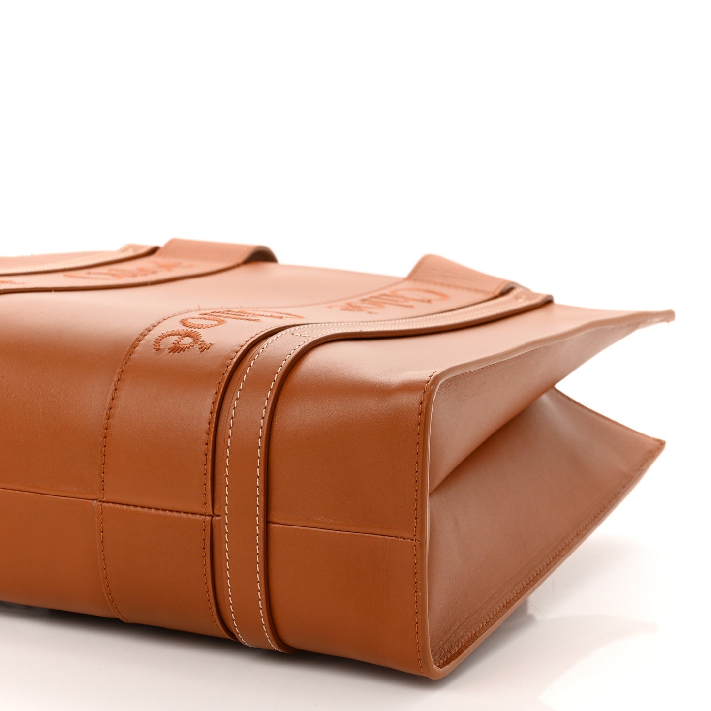 Calfskin Medium Woody Tote Caramel