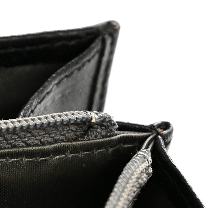 Chanel Lambskin Camellia Embossed Zip Around Organizer Wallet Black 8 of 13