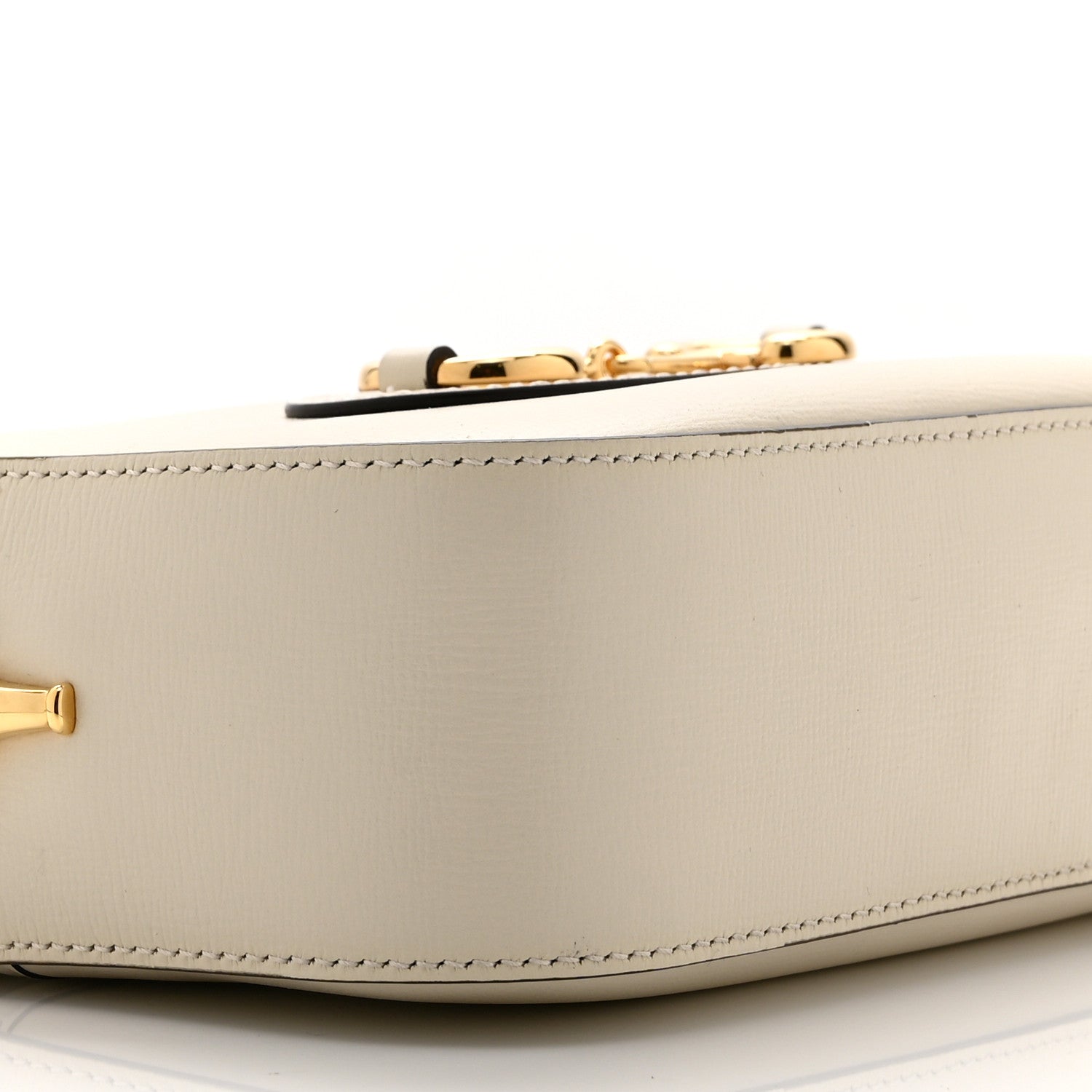 Gucci Azalea Calfskin Mini Horsebit 1955 Camera Shoulder Bag Mystic White 10 of 11