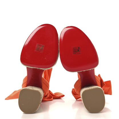 Christian Louboutin Gabardine Mariza Du Desert 130 Sandals 38 Orange 6 of 8