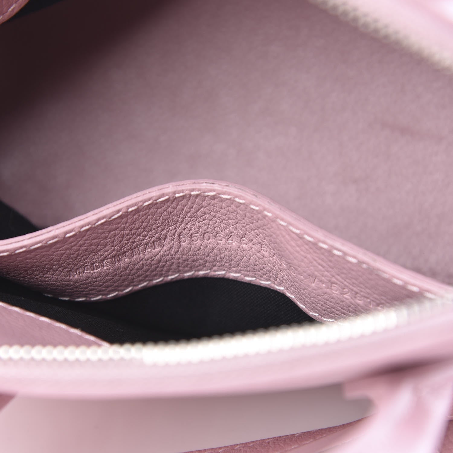 Balenciaga Grained Calfskin XXS Ville Top Handle Bag Pink White 7 of 10