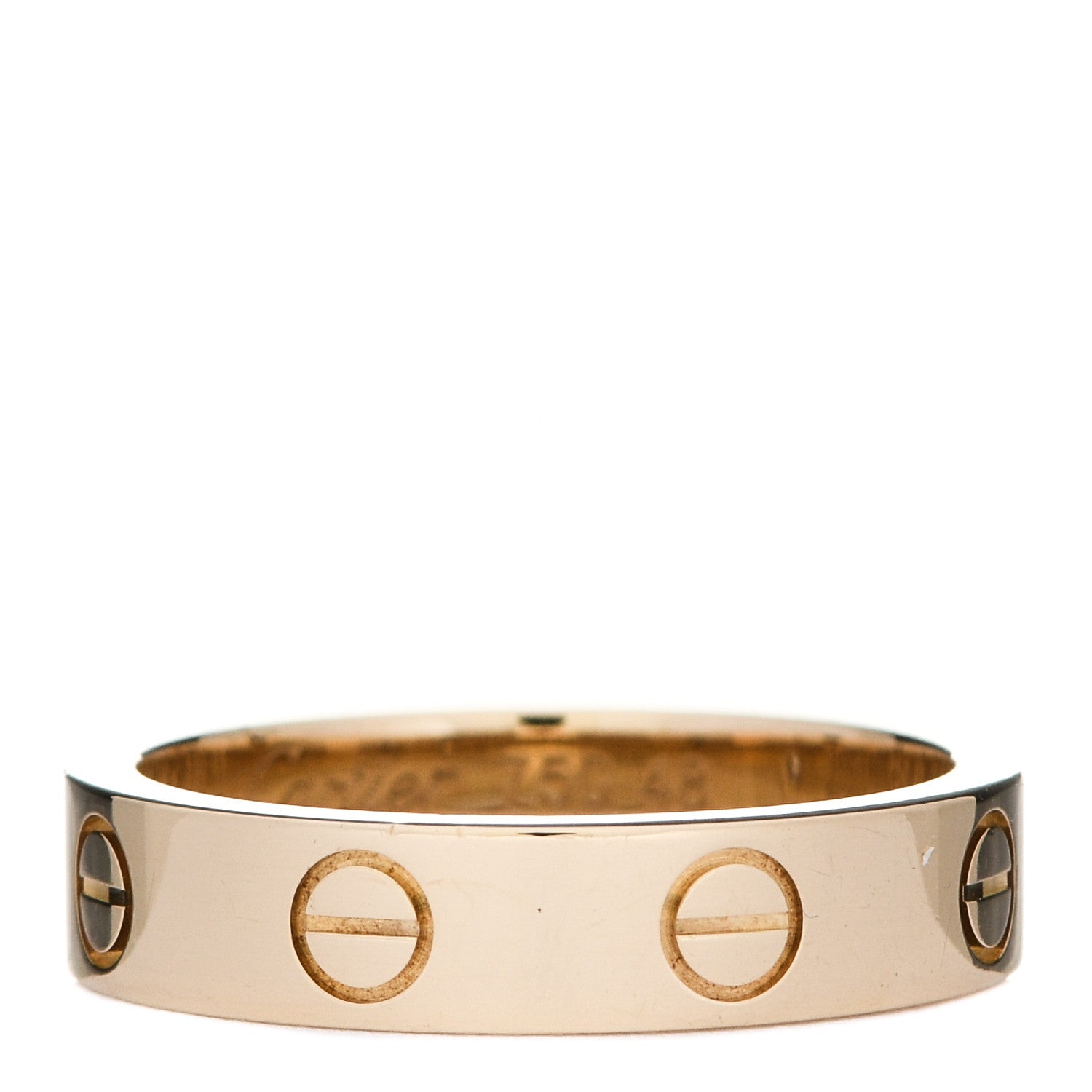 Cartier 18K Yellow Gold Diamond 4mm LOVE Wedding Band Ring 48 4.5 3 of 4