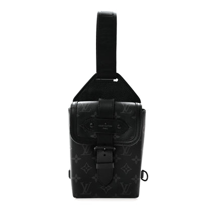 Louis Vuitton Monogram Eclipse Saumur Slingbag Black 1 of 9