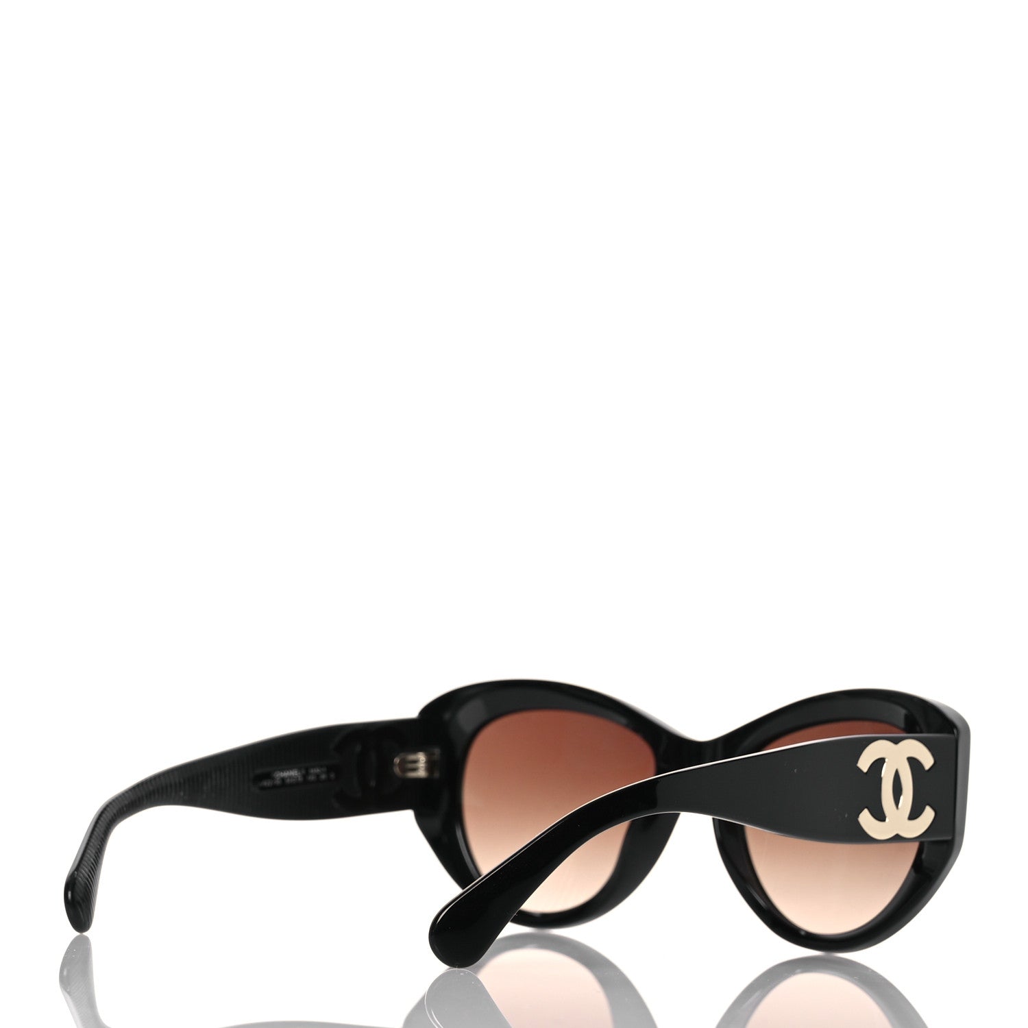 Chanel Acetate Butterfly Large CC Sunglasses 5492-A Black 4 of 9