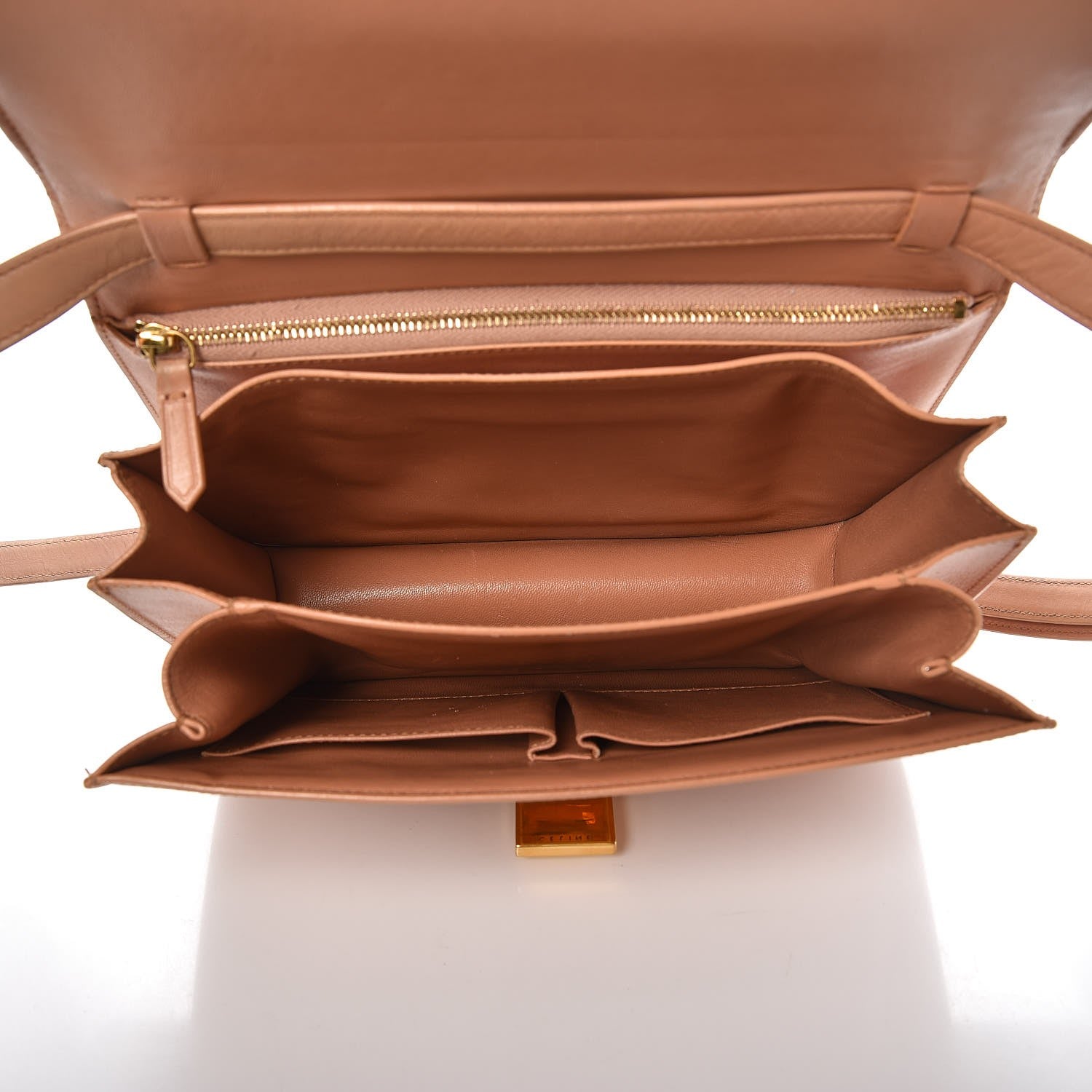 Celine Box Calfskin Medium Classic Box Flap Bag Nude 5 of 13