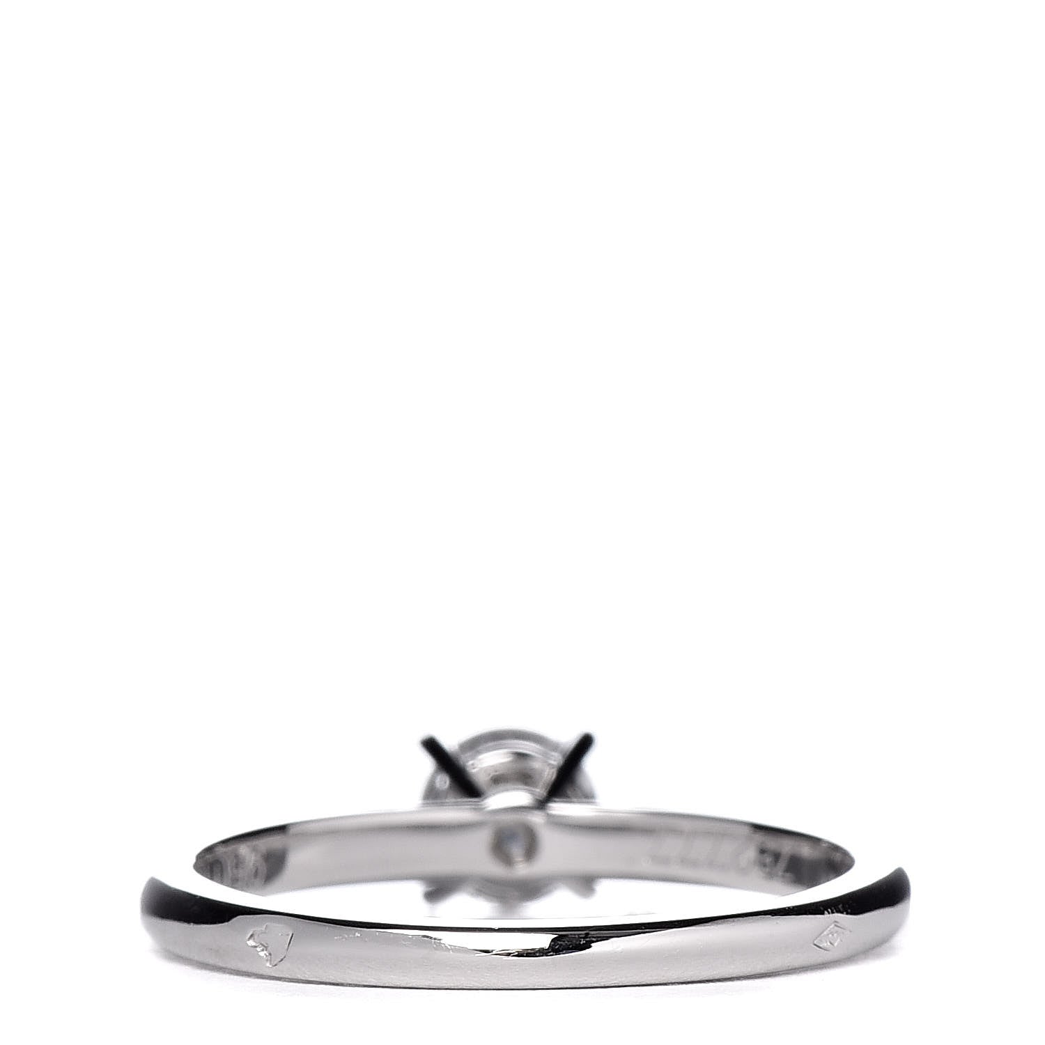 Cartier Platinum Diamond .38ct Solitaire 1895 Engagement Ring 50 5.25 4 of 8