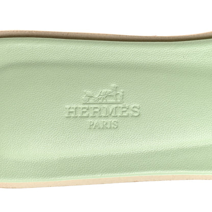 Hermes Epsom Oran Sandals 39 Vert Jade 6 of 10