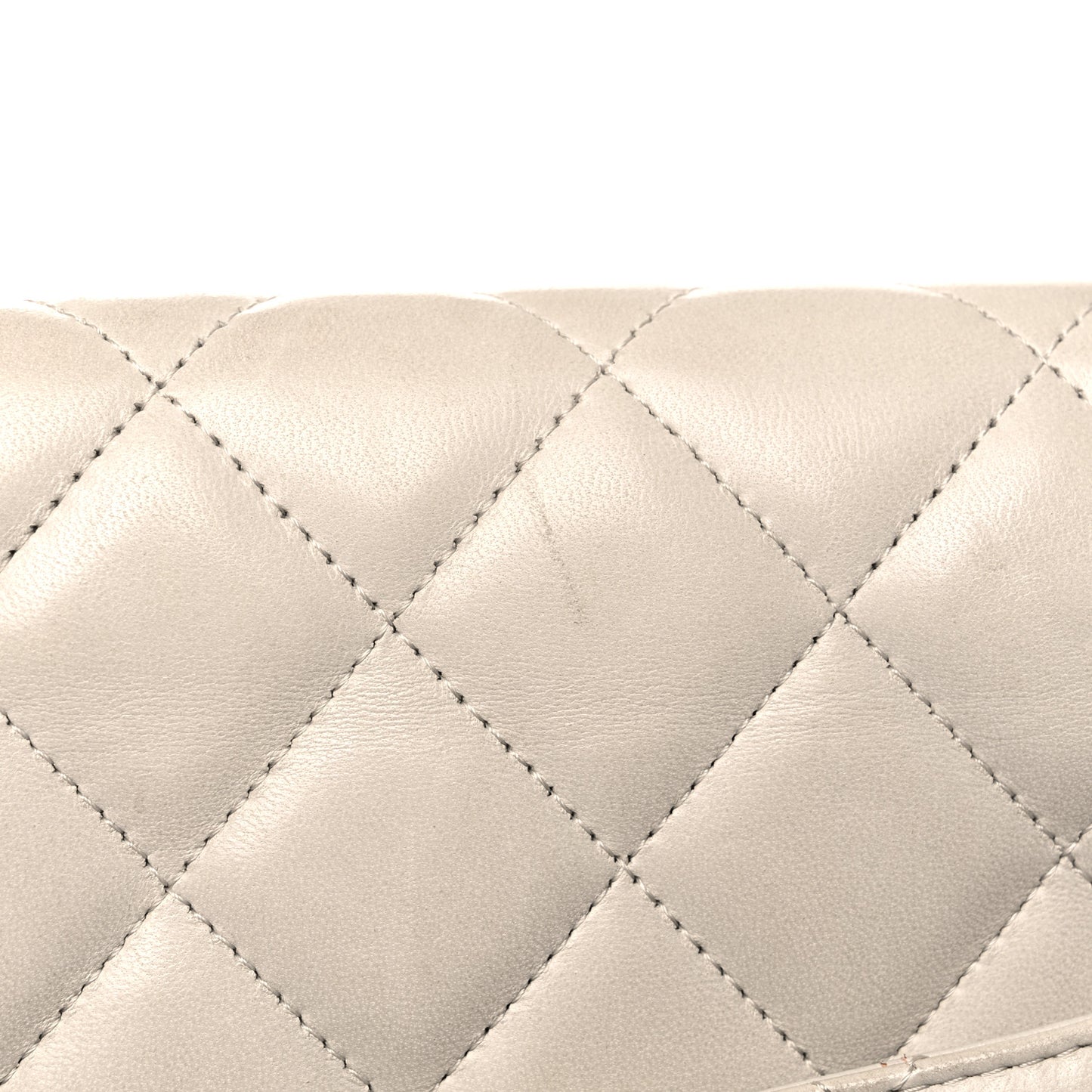 Lambskin Quilted Maxi Single Flap Beige