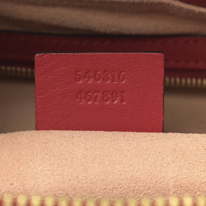 Gucci GG Supreme Monogram Blooms Medium Zip Top Tote Beige Blue Navy Hibiscus Red 7 of 15