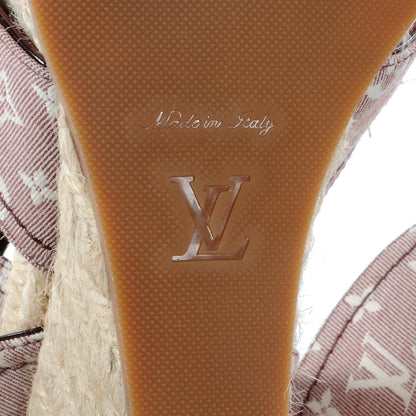 Louis Vuitton Monogram Idylle Majorca Espadrille Wedge Sandals 38 Sepia 6 of 7