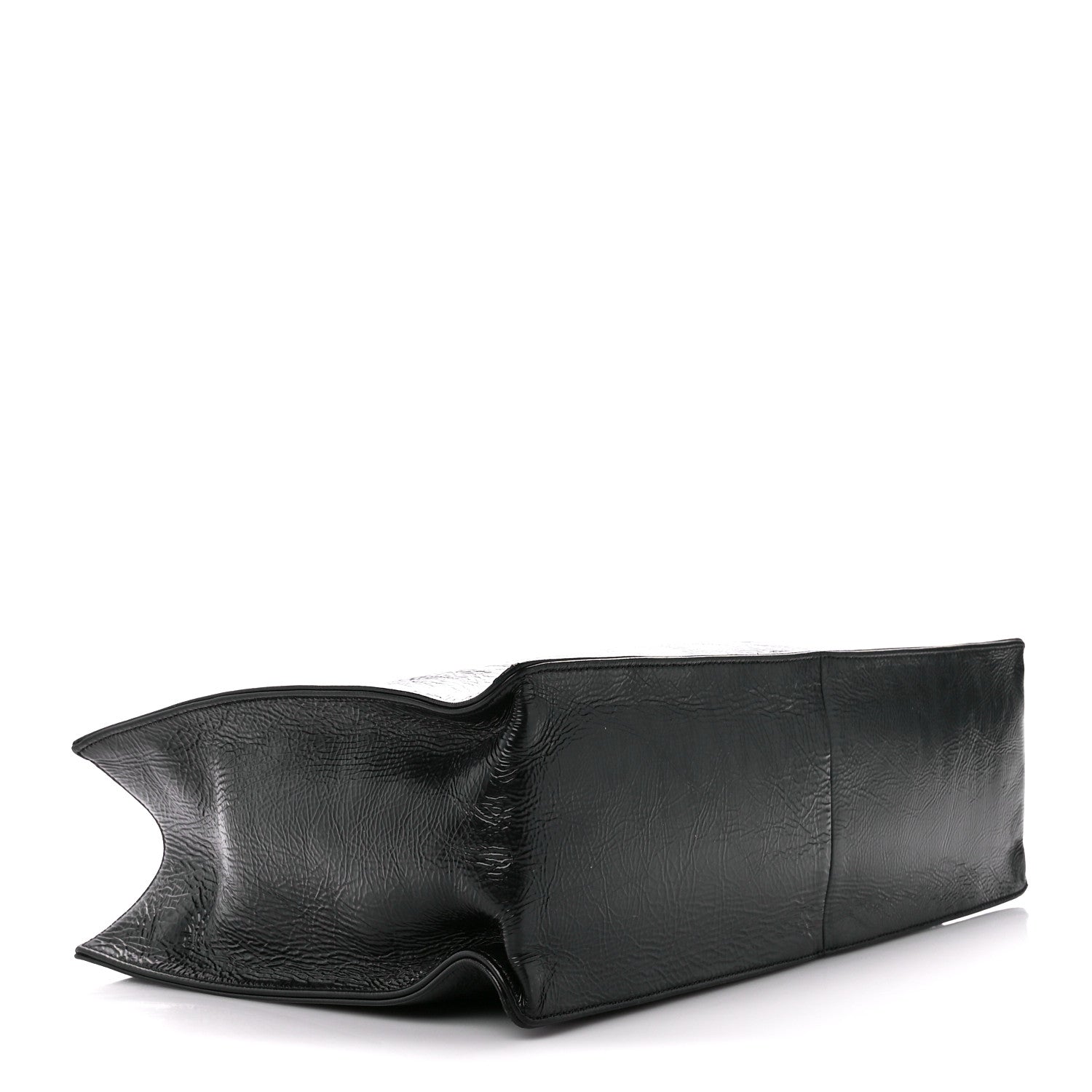 Chanel Shiny Aged Calfskin Shopping Bag Black 4 of 10