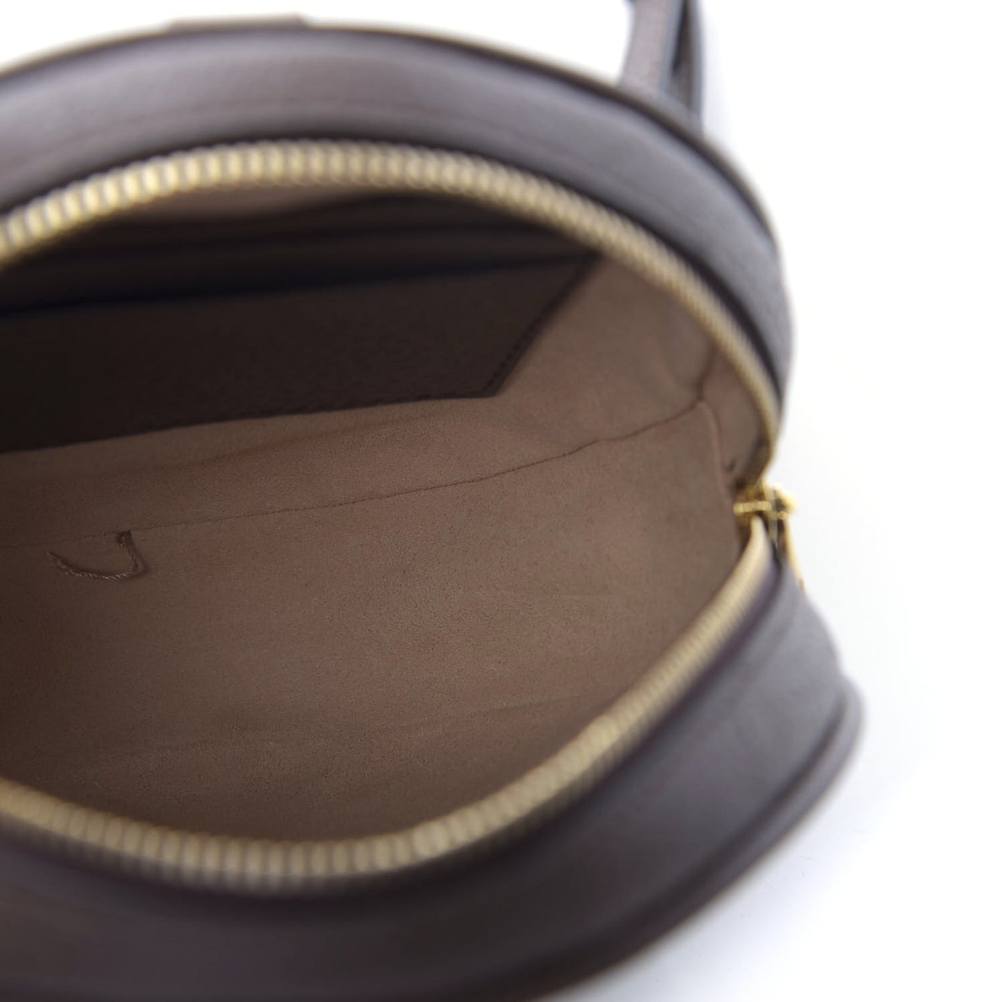 GG Supreme Monogram Web Mini Ophidia Round Backpack Brown