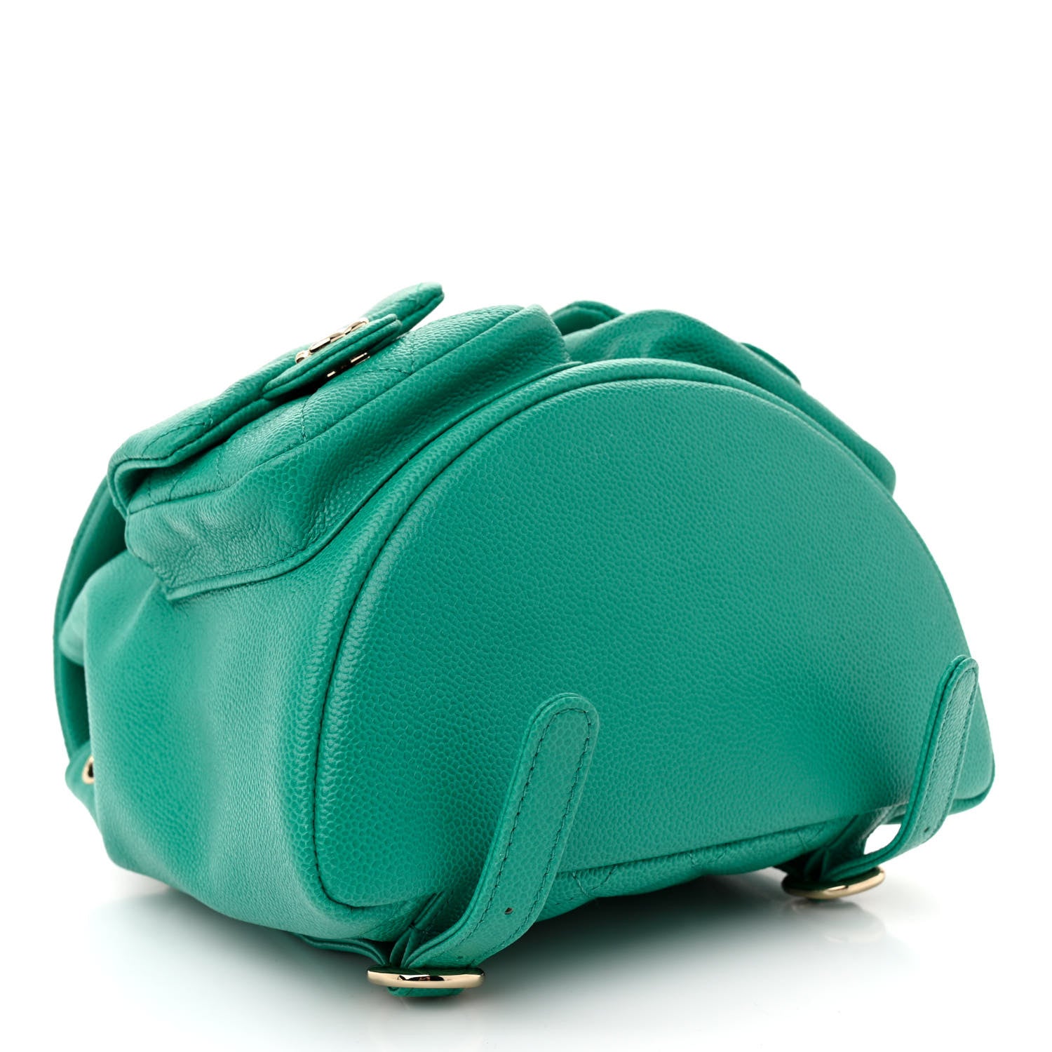 Chanel Caviar Quilted Medium Duma Pockets Drawstring Backpack Green 4 of 11