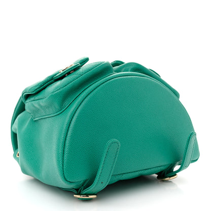 Chanel Caviar Quilted Medium Duma Pockets Drawstring Backpack Green 4 of 11