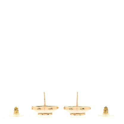 Chanel Pearl CC Heart Earrings Gold 3 of 5