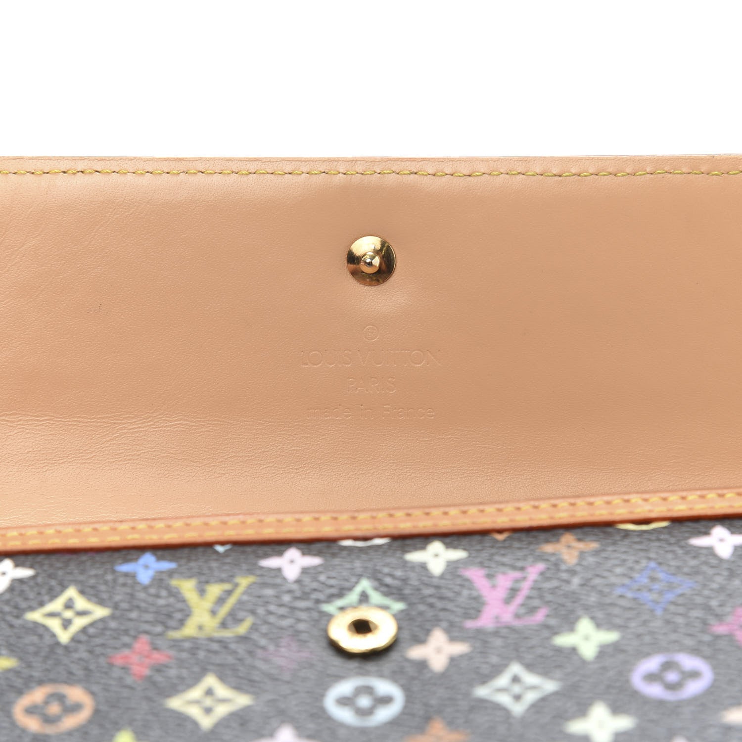 Louis Vuitton Monogram Multicolor Porte Tresor International Wallet Black 6 of 10