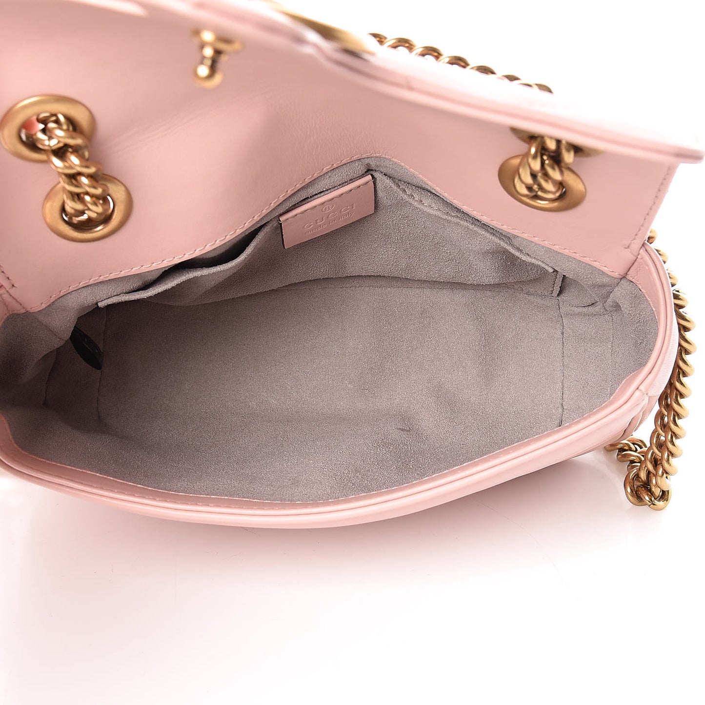 Calfskin Matelasse Mini GG Marmont Shoulder Bag Perfect Pink