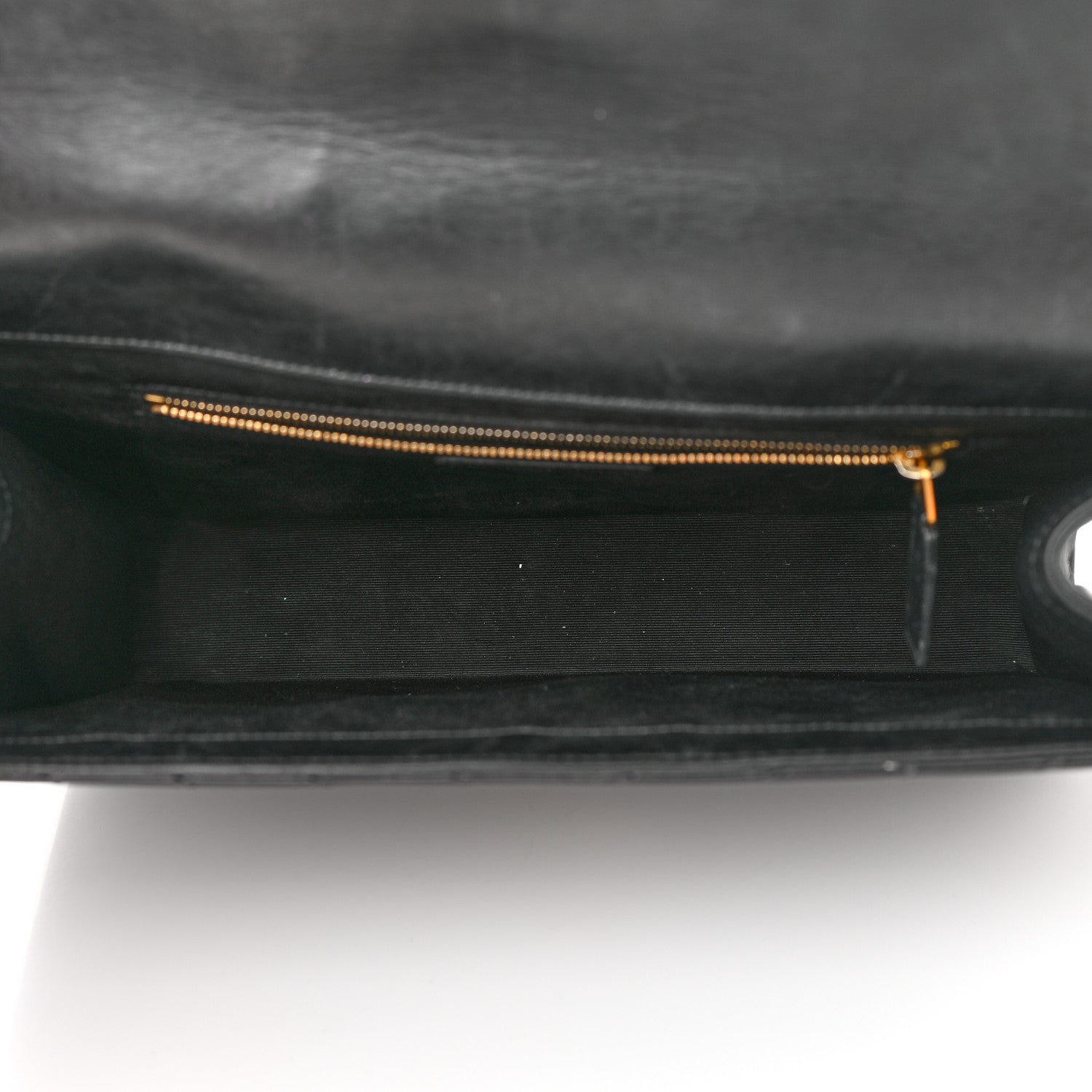 Saint Laurent Smooth Calfskin Matelasse Chevron Large Monogram Satchel Black 5 of 19