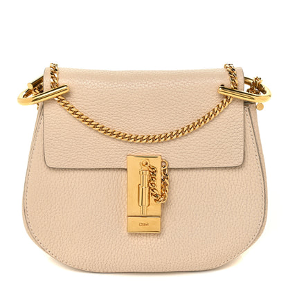 Chloe Grained Lambskin Mini Drew Shoulder Bag Abstract White 1 of 13