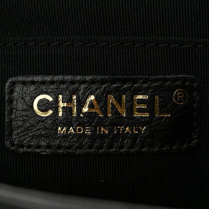 Chanel Glazed Aged Calfskin Quilted Small Duma Drawstring Backpack Black 6 of 11