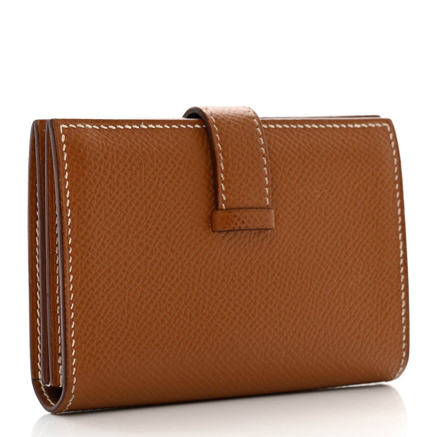 Hermes Epsom Bearn Card Holder Wallet Gold 3 of 7